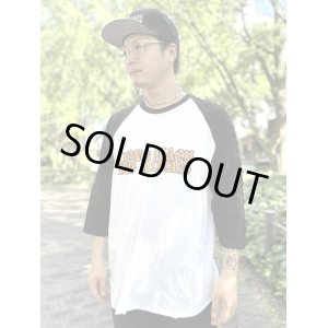 画像2: M、Lサイズ各1枚で終了 LONG BEACH DUB ALLSTARS / Logo ラグラン七分Tシャツ ブラック/ホワイト