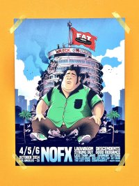 送料無料 ラスト5枚で終了 FAT WRECK CHORDS / ″NOFX LAST SHOW″ 300枚限定販売 シルクスクリーンポスター