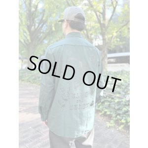 画像5: 送料無料 XLラスト2枚で終了 FUCKIN' MELLOW / LBC Skull Artwork by WACKY  REDKAP 長袖ワークシャツ スプルースグリーン