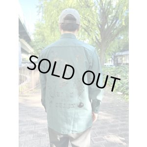 画像3: 送料無料 XLラスト2枚で終了 FUCKIN' MELLOW / LBC Skull Artwork by WACKY  REDKAP 長袖ワークシャツ スプルースグリーン