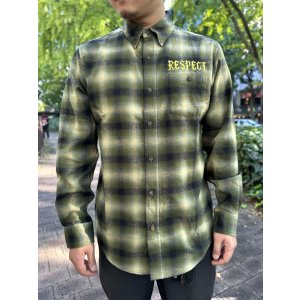 画像4: 送料無料 Mサイズラスト1枚で終了 FUCKIN' MELLOW / RESPECT Artwork by WACKY ライトネルシャツ グリーン