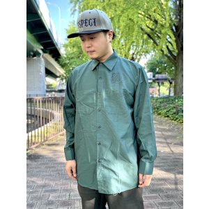 画像6: 送料無料 XLラスト2枚で終了 FUCKIN' MELLOW / LBC Skull Artwork by WACKY  REDKAP 長袖ワークシャツ スプルースグリーン