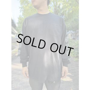 画像10: 送料無料 XLラスト1枚で終了 FUCKIN' MELLOW / LBC Skull Artwork by WACKY 長袖ポケットTシャツ ブラック