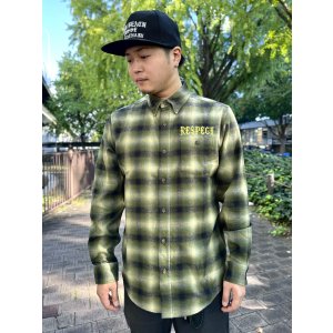 画像3: 送料無料 Mサイズラスト1枚で終了 FUCKIN' MELLOW / RESPECT Artwork by WACKY ライトネルシャツ グリーン