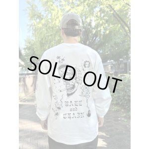 画像3: 送料無料 2XLラスト1枚で終了 FUCKIN' MELLOW / LBC Skull Artwork by WACKY 長袖ポケットTシャツ ホワイト