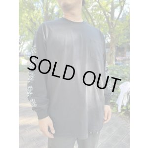 画像9: 送料無料 XLラスト1枚で終了 FUCKIN' MELLOW / LBC Skull Artwork by WACKY 長袖ポケットTシャツ ブラック