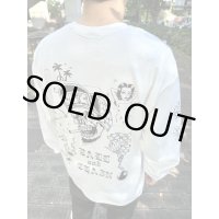 送料無料 2XLラスト1枚で終了 FUCKIN' MELLOW / LBC Skull Artwork by WACKY 長袖ポケットTシャツ ホワイト