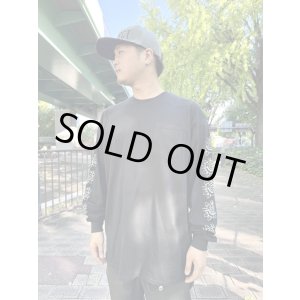 画像8: 送料無料 XLラスト1枚で終了 FUCKIN' MELLOW / LBC Skull Artwork by WACKY 長袖ポケットTシャツ ブラック