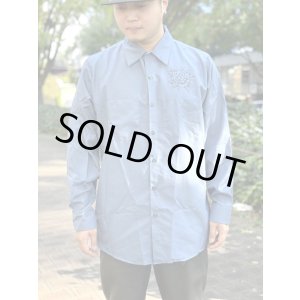 画像8: 送料無料 XLラスト1枚で終了 FUCKIN' MELLOW / LBC Skull Artwork by WACKY  REDKAP 長袖ワークシャツ ポストマンブルー