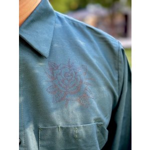 画像7: 送料無料 XLラスト2枚で終了 FUCKIN' MELLOW / LBC Skull Artwork by WACKY  REDKAP 長袖ワークシャツ スプルースグリーン