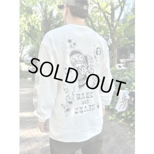 画像2: 送料無料 2XLラスト1枚で終了 FUCKIN' MELLOW / LBC Skull Artwork by WACKY 長袖ポケットTシャツ ホワイト