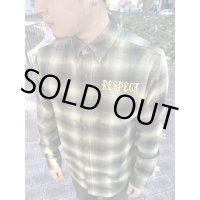 送料無料 Mサイズラスト1枚で終了 FUCKIN' MELLOW / RESPECT Artwork by WACKY ライトネルシャツ グリーン