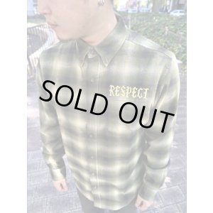 画像1: 送料無料 Mサイズラスト1枚で終了 FUCKIN' MELLOW / RESPECT Artwork by WACKY ライトネルシャツ グリーン