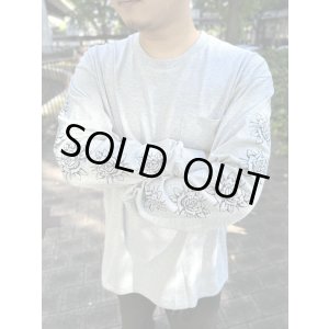 画像6: 送料無料 FUCKIN' MELLOW / LBC Skull Artwork by WACKY 長袖ポケットTシャツ グレー