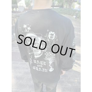 画像1: 送料無料 XLラスト1枚で終了 FUCKIN' MELLOW / LBC Skull Artwork by WACKY 長袖ポケットTシャツ ブラック