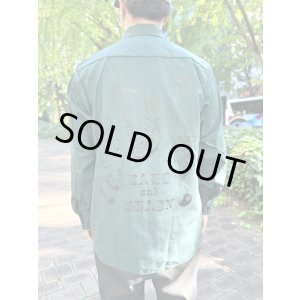 画像4: 送料無料 XLラスト2枚で終了 FUCKIN' MELLOW / LBC Skull Artwork by WACKY  REDKAP 長袖ワークシャツ スプルースグリーン