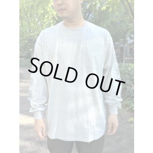 画像11: 送料無料 FUCKIN' MELLOW / LBC Skull Artwork by WACKY 長袖ポケットTシャツ グレー