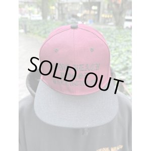 画像1: ラスト2枚で終了 FUCKIN' MELLOW CLOTHING / Long Beach Posse スナップバックキャップ バーガンディー/ブラック