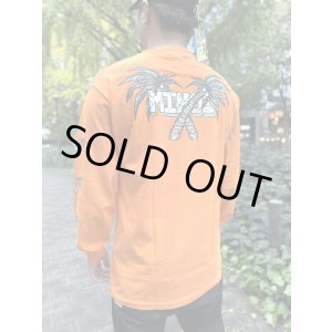 画像4: 送料無料 Lサイズ限定1枚のみ minos / X Palm Tree 長袖Ｔシャツ オレンジ