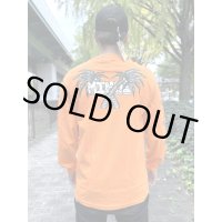 送料無料 Lサイズ限定1枚のみ minos / X Palm Tree 長袖Ｔシャツ オレンジ