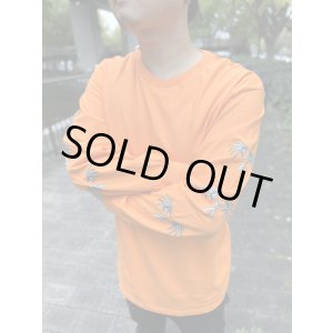 画像5: 送料無料 Lサイズ限定1枚のみ minos / X Palm Tree 長袖Ｔシャツ オレンジ