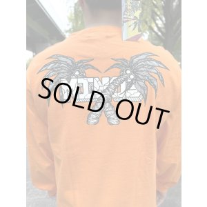画像3: 送料無料 Lサイズ限定1枚のみ minos / X Palm Tree 長袖Ｔシャツ オレンジ