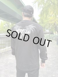 送料無料 Lサイズ限定1枚のみ minos / X Palm Tree 長袖Ｔシャツ ブラック
