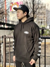 送料無料 SRH / NEW SPADE CLASSIC SMALL LOGOS プルオーバーパーカー BLACK