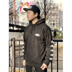 画像1: 送料無料 SRH / NEW SPADE CLASSIC SMALL LOGOS プルオーバーパーカー BLACK
