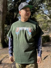 "OPIE ORTIZ x BALL&CHAIN" / Doin Time コラボTシャツ フォレストグリーン