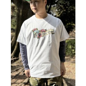 画像3: "OPIE ORTIZ x BALL&CHAIN" / Skull & Rose コラボTシャツ ホワイト