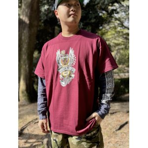画像2: "OPIE ORTIZ x BALL&CHAIN" / Memories コラボTシャツ バーガンディー