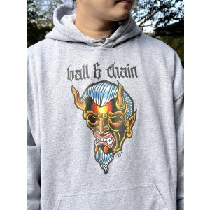 画像4: 送料無料 OPIE ORTIZ x BALL&CHAIN / "ORTIZ" 1998-2024 Reprint Red Devil プルオーバーパーカー アッシュグレー