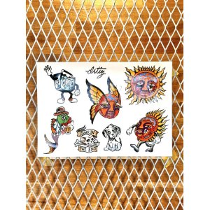 画像1: "OPIE ORTIZ 2025 TATTOO TOUR" / タトゥーフラッシュステッカーシート 1/3
