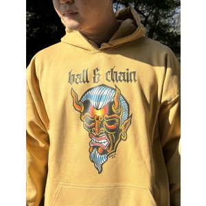 画像5: 送料無料 OPIE ORTIZ x BALL&CHAIN / "ORTIZ" 1998-2024 Reprint Red Devil プルオーバーパーカー オールドゴールド