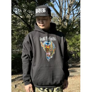 画像1: 送料無料 OPIE ORTIZ x BALL&CHAIN / "ORTIZ" 1998-2024 Reprint Red Devil プルオーバーパーカー ブラック