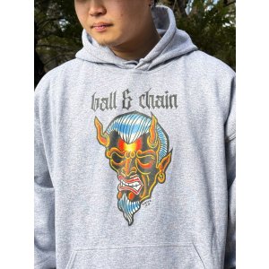 画像3: 送料無料 OPIE ORTIZ x BALL&CHAIN / "ORTIZ" 1998-2024 Reprint Red Devil プルオーバーパーカー アッシュグレー