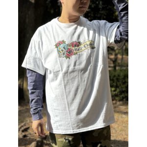画像2: "OPIE ORTIZ x BALL&CHAIN" / Skull & Rose コラボTシャツ ホワイト