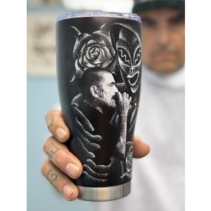 画像2: 7月7日23:59分締切 予約注文 "OPIE ORTIZx TEXTA x STONE SHOOT x BALL&CHAIN" / Santa Muerte 20oz ステンレスタンブラー