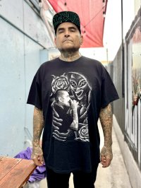 7月7日23:59分締切 予約注文 送料無料 "OPIE ORTIZx TEXTA x STONE SHOOT x BALL&CHAIN" / Santa Muerte Tシャツ