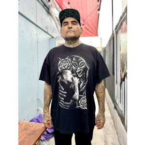 画像1: 7月7日23:59分締切 予約注文 送料無料 "OPIE ORTIZx TEXTA x STONE SHOOT x BALL&CHAIN" / Santa Muerte Tシャツ