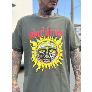 画像15: Lラスト2枚で終了 SUBLIME / Yellow Sun Tシャツ グリーン
