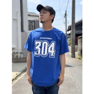 画像1: minos / SS NUMBER 304 Ｔシャツ ロイヤルブルー