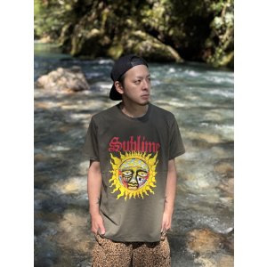 画像4: Lラスト2枚で終了 SUBLIME / Yellow Sun Tシャツ グリーン