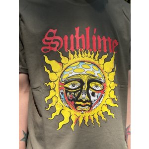 画像3: Lラスト2枚で終了 SUBLIME / Yellow Sun Tシャツ グリーン