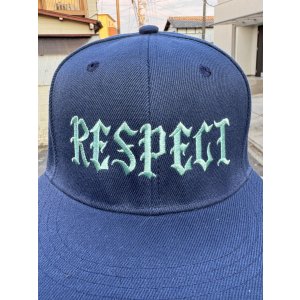 画像2: FUCKIN' MELLOW / RESPECT Artwork by WACKY  スナップバックキャップ ネイビー/ライトブルー