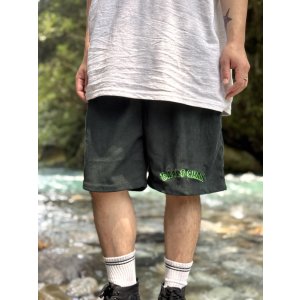 画像1: 送料無料 FUCKIN' MELLOW CLOTHING / "Hula Logo" designed by LOWHIDE コーデュロイ イージーショーツ ダークグリーン