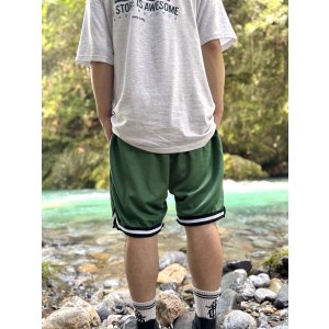 画像9: 送料無料 FUCKIN' MELLOW CLOTHING / Long Beach Posse artwork by PICTURE MOUSE バスケショーツ グリーン