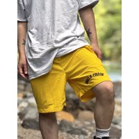 送料無料 FUCKIN' MELLOW CLOTHING / "Hula Logo" designed by LOWHIDE コーデュロイ イージーショーツ イエロー