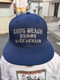 FUCKIN' MELLOW CLOTHING / Long Beach Posse スナップバックキャップ ネイビー/グレー